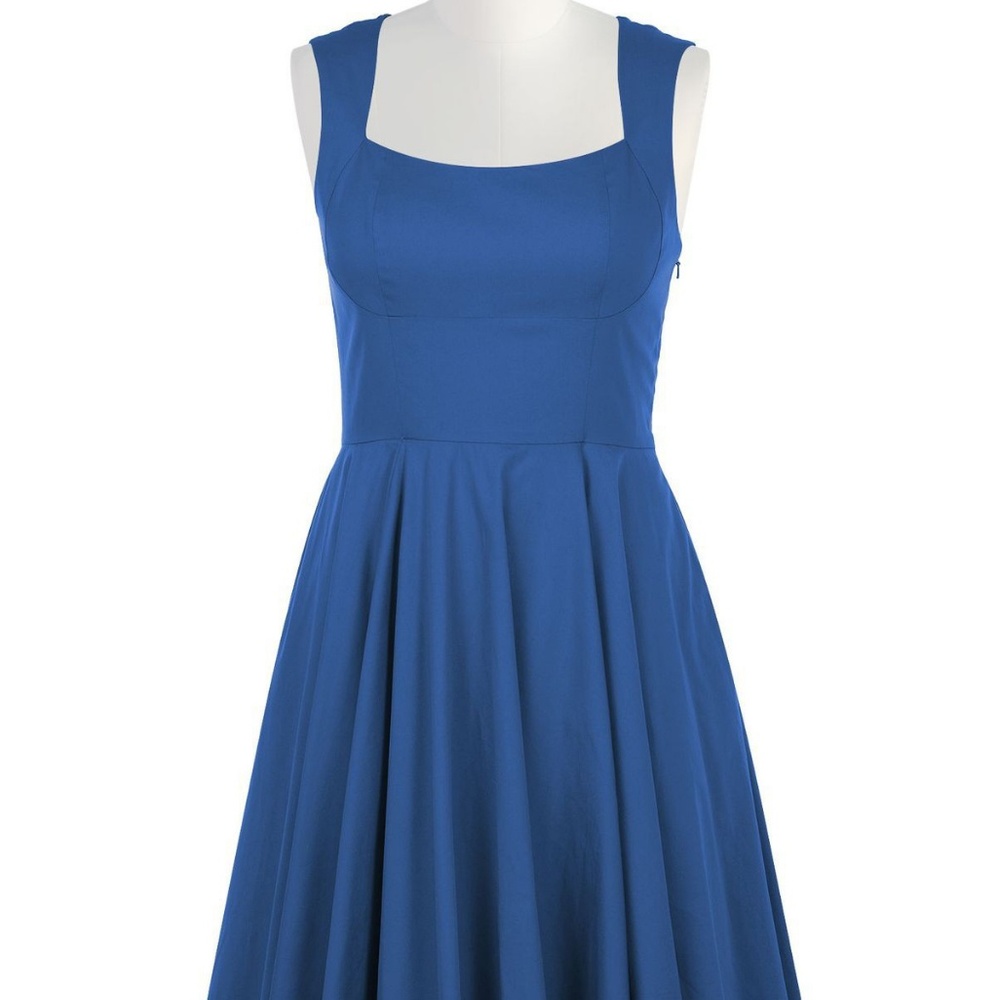 Eshakti 50s style retro blue dress